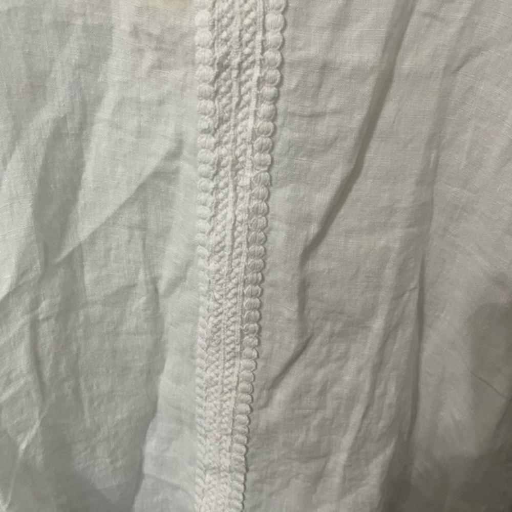 Terzo Millennio white linen‎ tunic blouse made in Italy NWT - Picture 6 of 6
